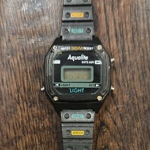 Aqualite Black Digital Watch